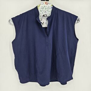 Figs Scrub Top Womens XXL Rafaela Oversized Healthcare Nurses Uniform Fionx Blue